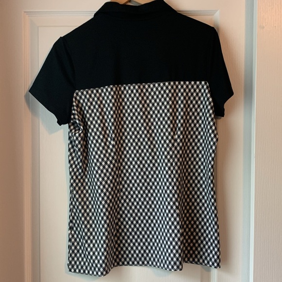 NIKE collared short sleeve checkered golf top - Picture 2 of 4